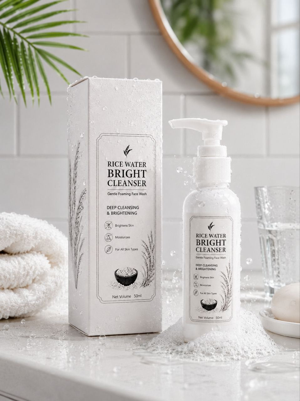 The Face Shop Rice Water Bright Facial Foaming Cleanser